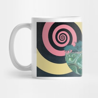 Abstract Collage Bonsai Planet Vortex Mug